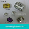 Sew on acrylic stone with metal based button for garments (#MS0702)